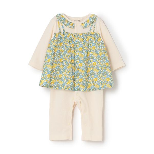 小花圖案疊穿連體衣