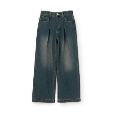 【LTXC】褶皺寬鬆牛仔褲