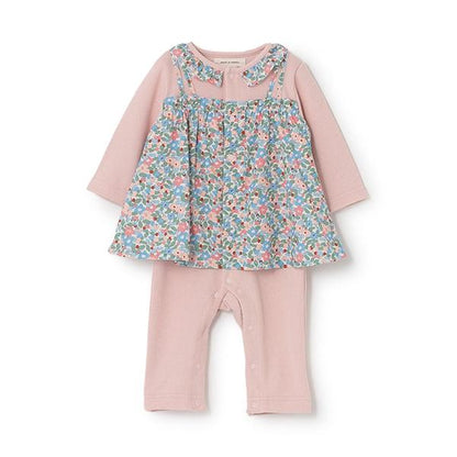 小花圖案疊穿連體衣