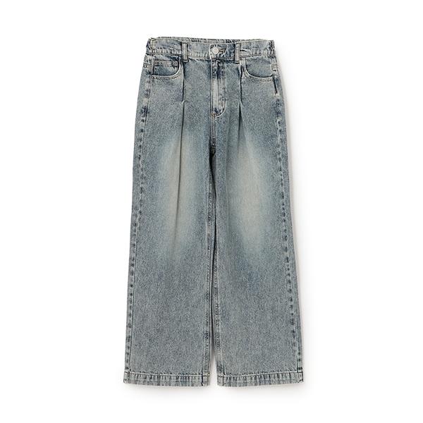 【LTXC】褶皺寬鬆牛仔褲