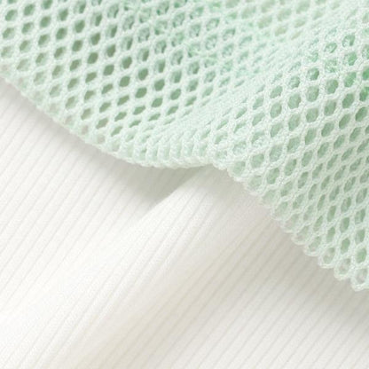 蝴蝶結網眼T恤套裝