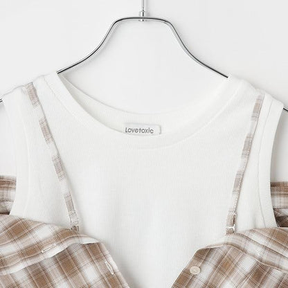 2WAY格紋襯衫套裝