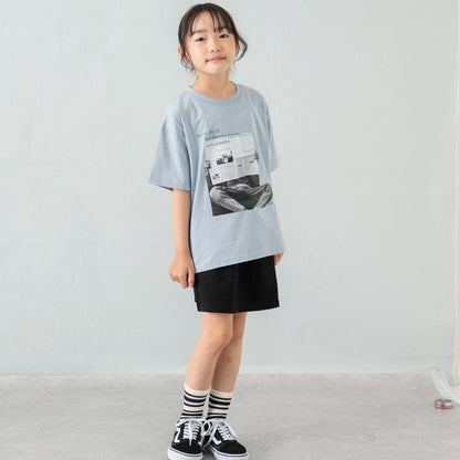 【純棉100%】【365D】【爸爸同款】兒童照片印花短袖T恤