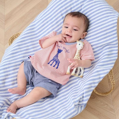 印花條紋短袖套裝