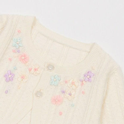 蝴蝶結刺繡針織開衫