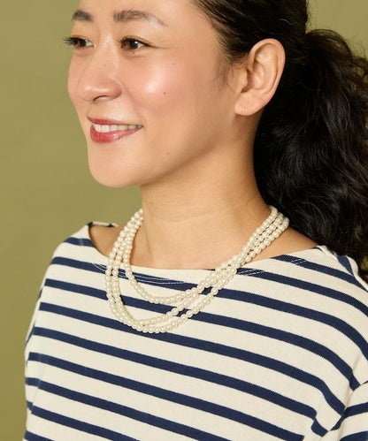 玻璃 手工 編織 珍珠 長 頸鍊 140厘米