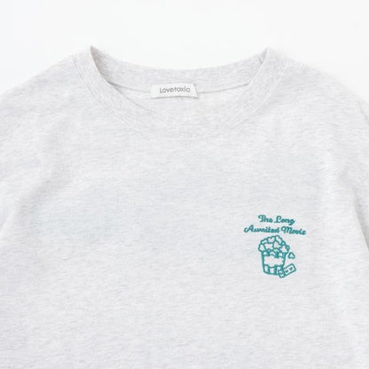 【接觸冷感/清涼】【100%純棉】爆米花印花T恤