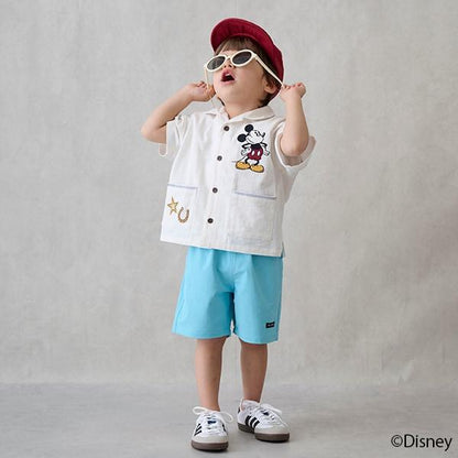 《迪士尼》開領短袖襯衫