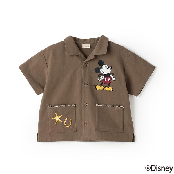 《迪士尼》開領短袖襯衫