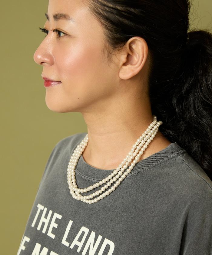 玻璃 手工 編織 珍珠 長 頸鍊 140厘米