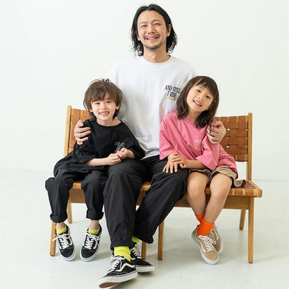 【純棉100%】【爸爸同款】兒童logo刺繡寬鬆短袖T恤