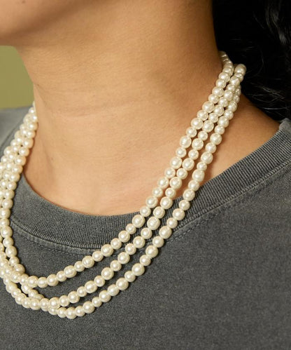 玻璃 手工 編織 珍珠 長 頸鍊 140厘米