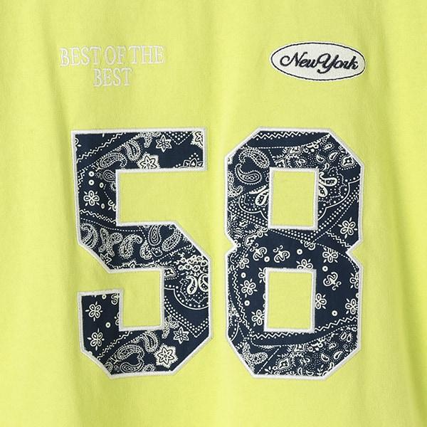 【純棉100%】寬鬆數字印花短袖T恤