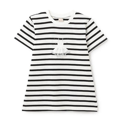 防汙/鏈環 閃亮圖案T恤（青少年）