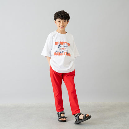 【純棉100%】【365D.】夏日暢享印花寬鬆短袖T恤