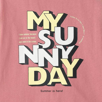 【純棉100%】【365D.】夏日暢享印花寬鬆短袖T恤
