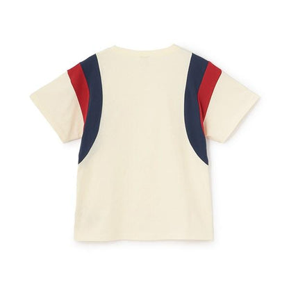 【接觸冷感】袖部拼色T恤（青少年款）