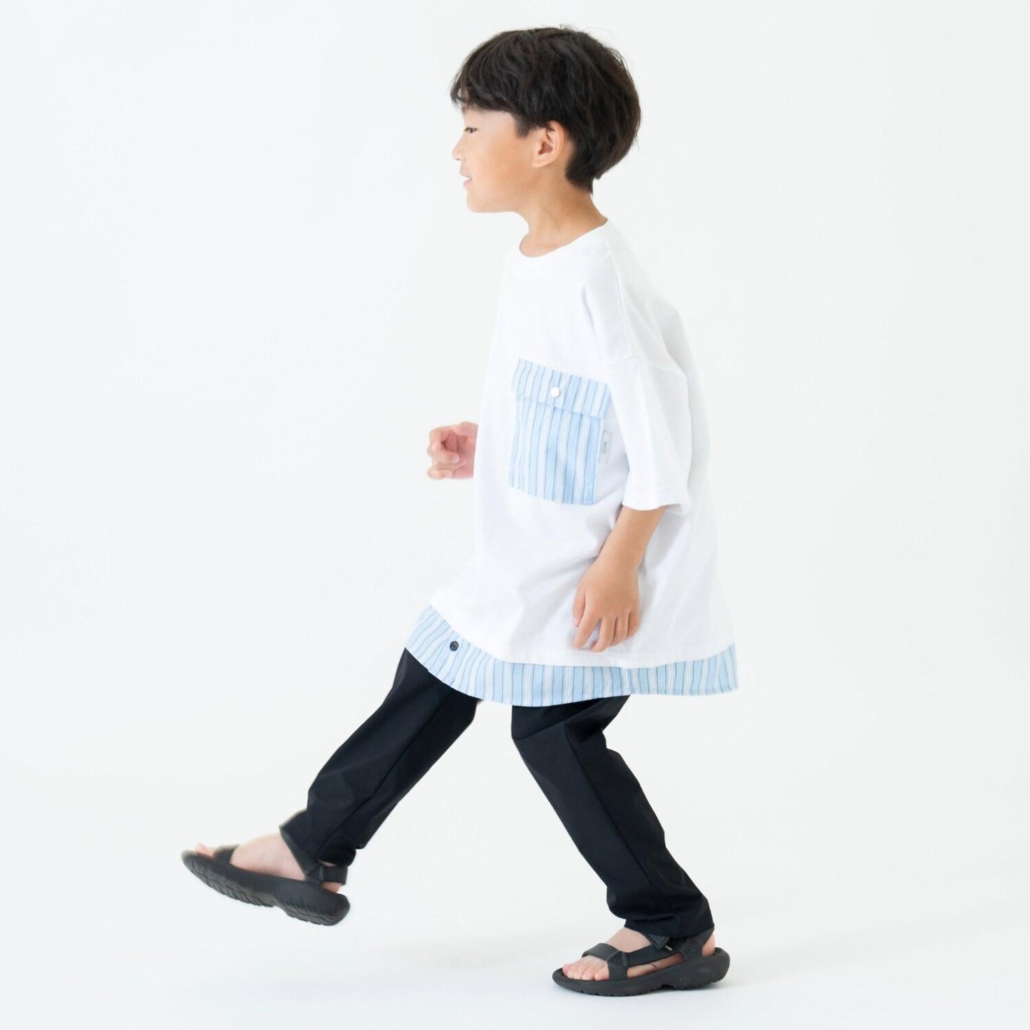 層疊風格寬鬆大碼短袖T恤