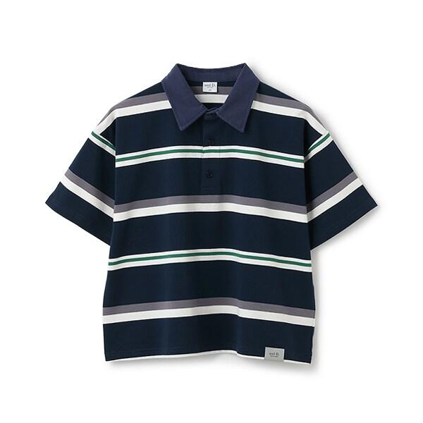 【爸爸同款】兒童翻領橄欖球短袖T恤