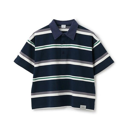 【爸爸同款】兒童翻領橄欖球短袖T恤