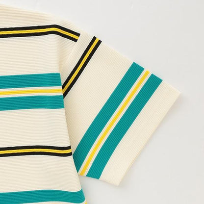 波紋條紋寬鬆短袖T恤