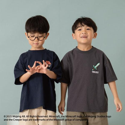 【人氣！】【マインクラフト】【爸爸同款】兒童武器圖案T恤
