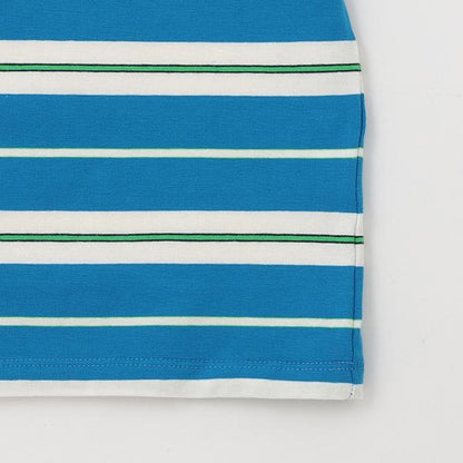 【純棉100%】【365D.】多色條紋寬鬆短袖T恤