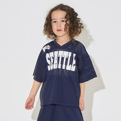 【可成套搭配】V領網眼上衣