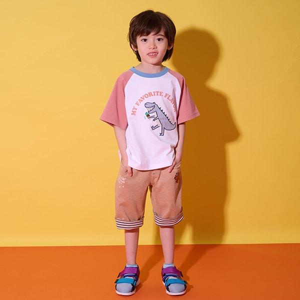 恐龍貼布繡六分褲