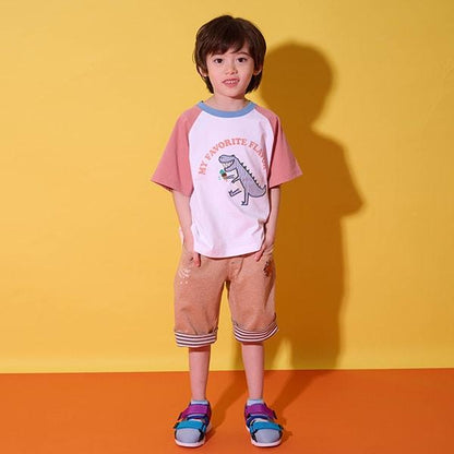 恐龍貼布繡六分褲