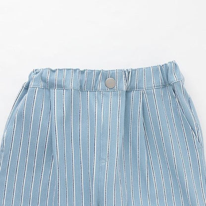 彈力印花錐形褲