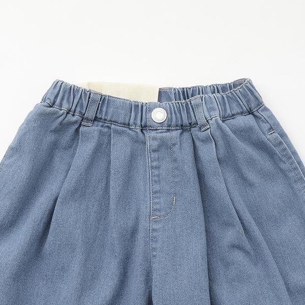 【爸爸同款】褶皺寬鬆牛仔錐形褲