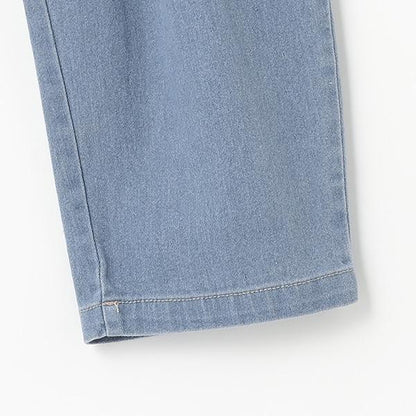 【爸爸同款】褶皺寬鬆牛仔錐形褲