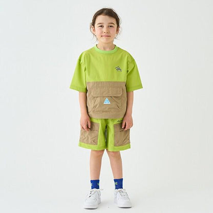 【4WAY】彈力拼接襯衫