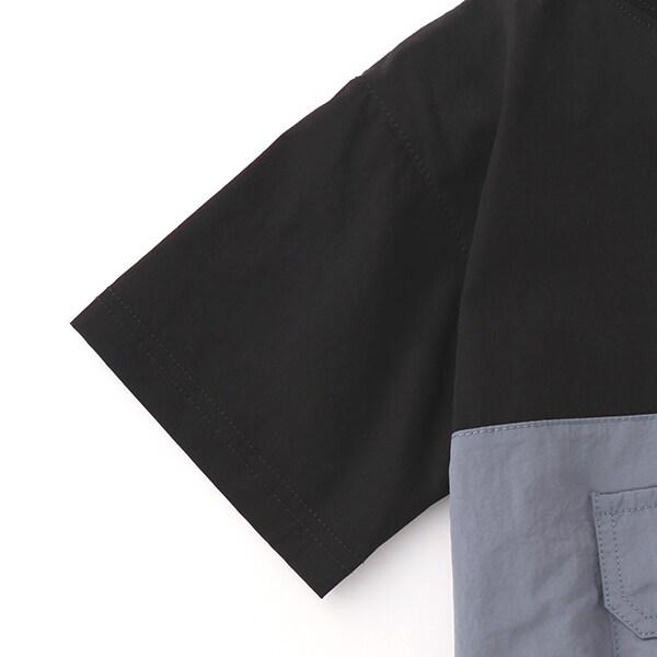 【4WAY】彈力拼接襯衫