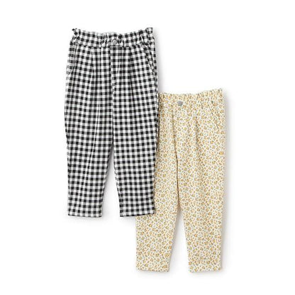 【短款】高腰荷葉邊印花錐形褲