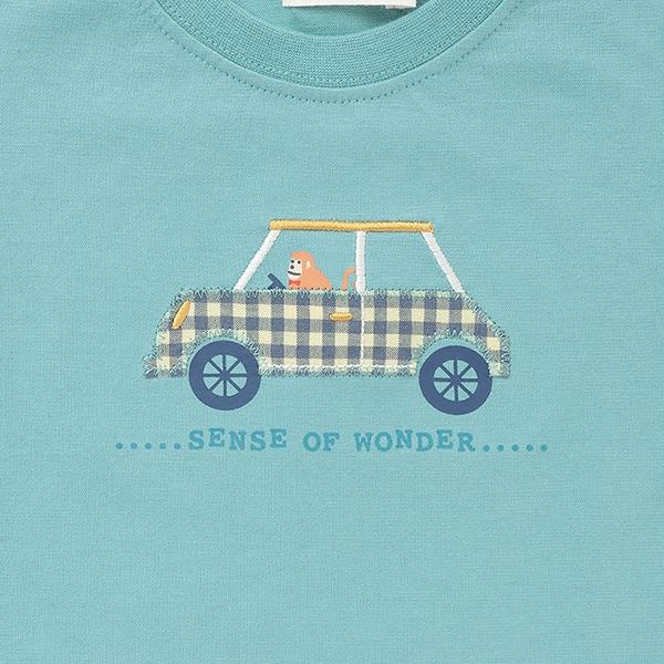 猴子駕駛印花T恤