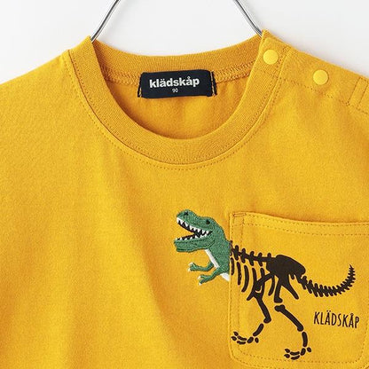 化石印花胸袋短袖T恤