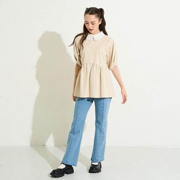 【AMI】牛仔喇叭褲