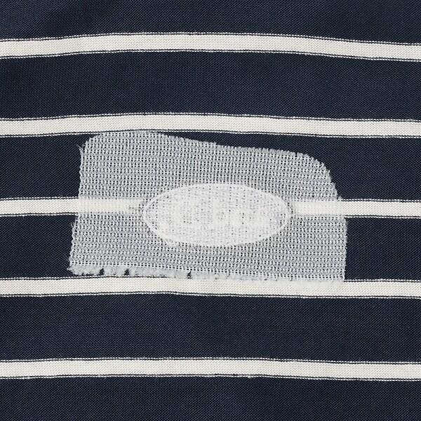 拼接肩條紋寬鬆長袖T恤