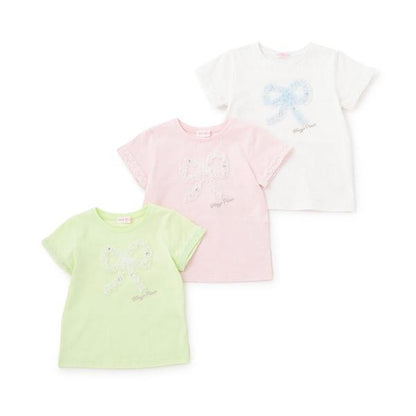 荷葉邊蝴蝶結短袖T恤