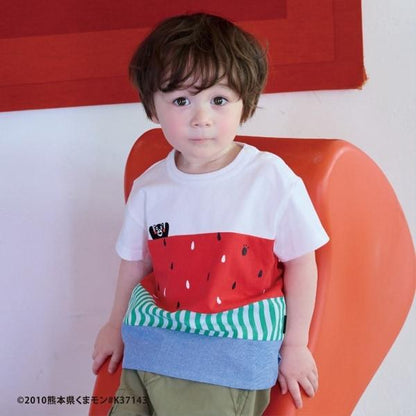 【くまモン】西瓜圖案短袖T恤