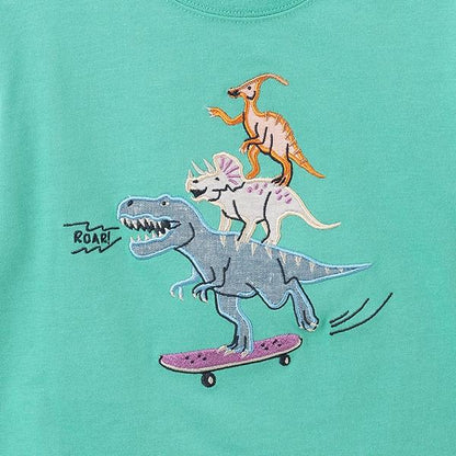 滑板恐龍短袖T恤