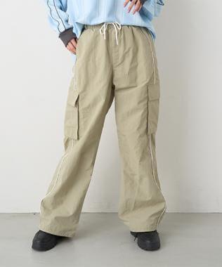 側邊條紋工裝褲【韓國時尚】