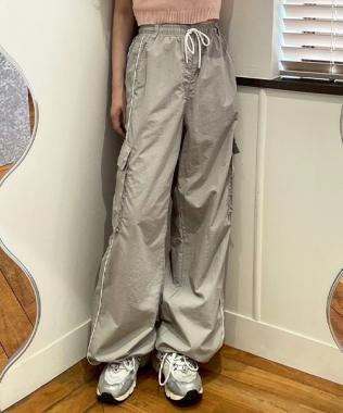 側邊條紋工裝褲【韓國時尚】