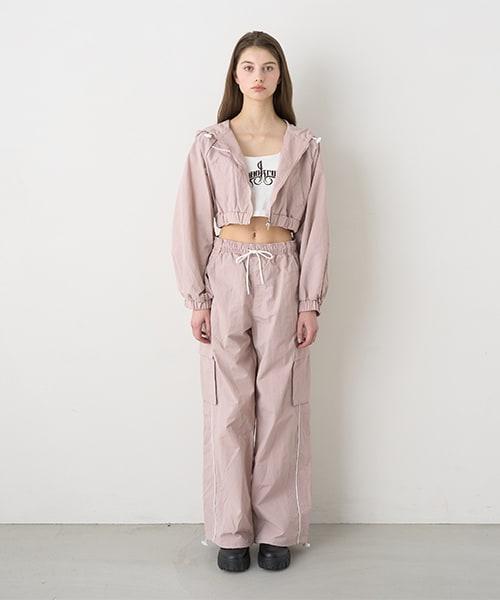 側邊條紋工裝褲【韓國時尚】