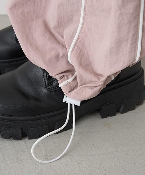 側邊條紋工裝褲【韓國時尚】