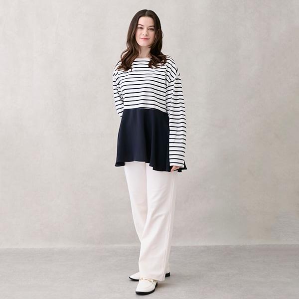 【防汙處理/鏈接】彈力喇叭褲