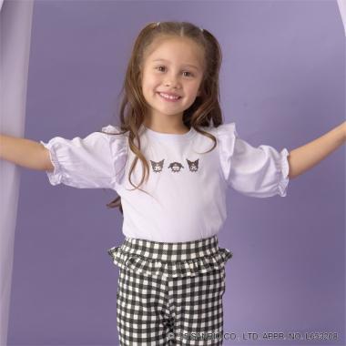 【《三麗歐》】【軟棉】大耳狗&《庫洛米》拼色刺繡五分袖T恤