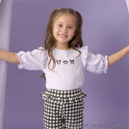 【《三麗歐》】【軟棉】大耳狗&《庫洛米》拼色刺繡五分袖T恤